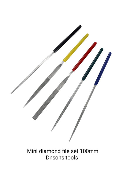 5pc Diamond Needle File Set Hobby Craft Model Jewellery Mini Files Shaping 100mm